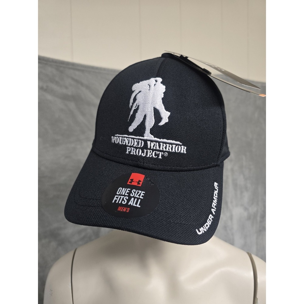 Under Armour Wounded Warrior Project Snapback Hat Mens Black Alumni Cap 1244349